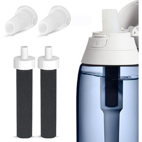 2Pcs for Brita Water Bottle Filter Replacement 2Pcs for Brita Water Bottle Mouthpiece Replacement Compatible with Brita Water Bottle Replacement Parts & Water Filter Bottle