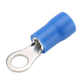 Baomain Ring Terminals Connector Stud Size #8 RV2-4S AWG 16-14 Blue Cap Insulated (1000PCS)