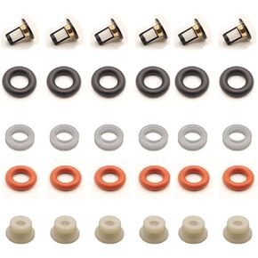 6Set FUEL INJECTOR REPAIR KIT,O-ring,micro filters,Spacer and Pintle Caps kit for Honda Fit City 1.5L VTEC Acura CR-V Element 2.4L RSX Type-s K20Z1