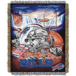 Northwest NFL Buffalo Bills Unisex-Adult Woven Tapestry Throw Blanket, 48" x 60", Home Field Advantage
