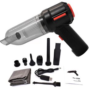 Wireless Handheld Car Vacuum Cleaner - 90° Foldable Portable Vacuum Cleaner for Car,9000PA Suction Cordless Rechargeable Mini Car Vacuum,Home and Office (Black)