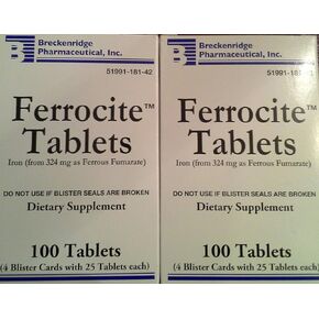[2 Pack] Ferrocite? Tablets 100 Ct. *Compare to Hemocyte & Save* (2 Boxes of 100)