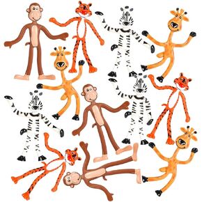 Rhode Island Novelty 4" Bendable Zoo Animals | 12 Per Order