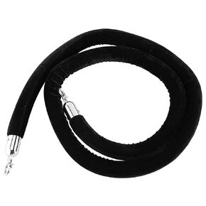 NovelBee 10 Feet Velvet Rope with Stainless Steel Hooks,Crowd Control Stanchion Post Queue Line Barrier (Blue, Silver Hook)