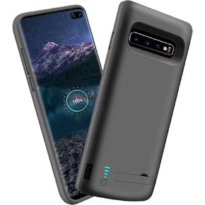 Sitong Battery Case for Samsung Galaxy S10+ Plus, 6000mAh Rechargeable Extended Battery Charging Charger Case, Add 1.5X Extra Juice (6.4 inch for Galaxy S10+) Black