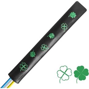 FINGER TEN Golf Alignment Stick Cover Headcover Rods Holder Case Leather 14''× 2'' in USA Black White Green Hold at Least 2 Sticks