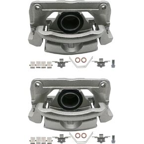 Front Disc Brake Caliper Assembly with Bracket Compatible with Mazda 6 2006-2013, and Ford Fusion 2006-2012, Lincoln MKZ 2007-2012, Zephyr 06, Mercury Milan 06-11, 2pcs set, 18B5000, 18B5001