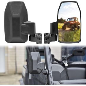 Adjustable Side Rear View Mirrors for Polaris Ranger 1000 XP 570 900 17-24, Folding Rearview Side Mirrors for Polaris Ranger XP 1000 900 570 Crew Diesel 2017-2024 Accessories (2PCS)