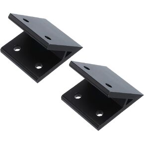 uxcell 2Pcs 45 Degree Angle Aluminum Profile Corner Brackets, Corner Brace Joint Connectors for 3060 Series (Black)