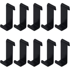 Antrader Hook 10pcs Snap-on Flat J Style Hanger,Cold Rolled Steel,Tile,Billboard,Display Board, Black,Lengthened,1.5mm Thickness