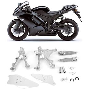 Motorcycles Foot Pegs Footpegs Front Footrest for Kawasaki Ninja ZX6R 2009-2023 ZX636 2013-2023