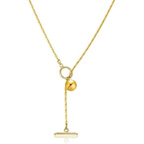 HELLOICE Gold Lariat Necklace for Women Dainty Long Necklaces Chunky Wrap Layering Station Chain Necklace Yellow Gold Plated Simple Gold Drop Necklace Trendy Y Necklace Fashion Jewelry for Women Girls