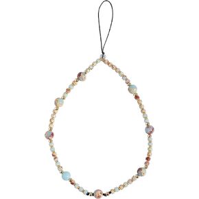 Beaded Phone Charms Strap - Healing Quartz Phone Lanyard Wrist Strap - Handmade Natural Stone Versatile Anti-Loss Phone Chain for Women & Girls