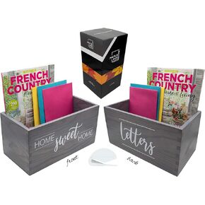 Handcrafted Solid Ash Wood Mail Holder with Letter Opener - Mail Holder for Countertop - Entryway Decor - Mail Holder for Desk - Desktop Mail Organizer - Letter Holder in Kuwait