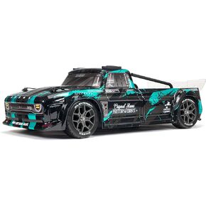 ARRMA RC Truck 1/8 Infraction 4X4 3S BLX 4WD All-Road Street Bash Resto-Mod Truck RTR (البطاريات والشاحن غير متضمنة)، أزرق مخضر، ARA4315V3T2