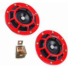 Electric Horn car Horns Loud 12v 135db Loud Horn High and low for Motorbike Two Tone Horn Motorcycle Horn Powerful Horn Car Siren Fog Horn Twin Horn car disc Loud high with Bracke Disk Horn