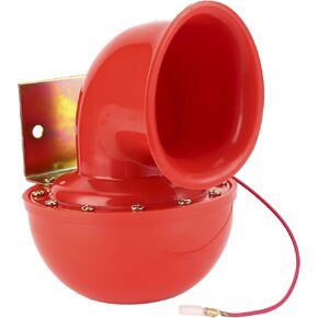 Yctze 300dB Air Horn, 12V 84W Universal Red Electric Bull Air Horn for Off‑Road Vehicle Truck Boat ATV UTV
