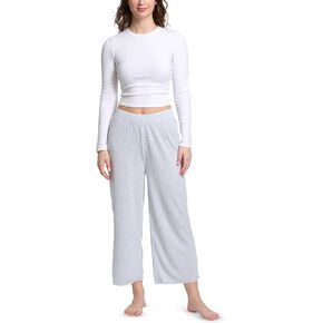 Mad Dog Lounge Pants for Women, Comfy Loose Fitting Wide Leg Cropped Capris Ladies House Pants - Elastic Casual & Comfortable