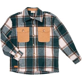 Simply Southern Yosemite Plaid Shacket - Jacket - Green Plaid - Adult