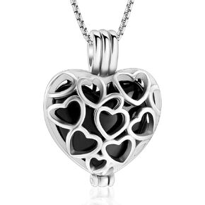 Memorial Cremation Jewelry Eternal Heart Cremation Locket Necklace With Mini Urn Jewelry For Ashes Of Loved Ones Keepsale Pendant