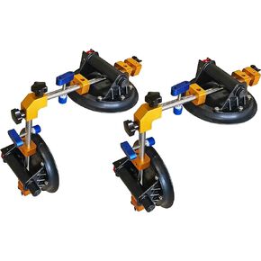 Right Angle 90 Degree Countertop Seam Setter with 6" Suction Cup for Seam Joining & Leveling/Professional Countertop, granite， Stone, Marble Slab Installation. (2 PACK) (6" seam setter)
