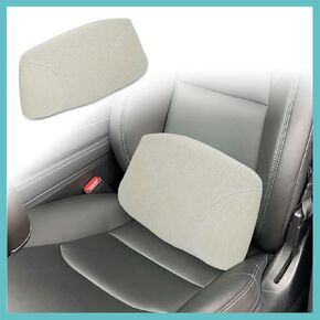 BestEvMod Car Seat Cushion Lumbar Support Pillow for Car l,Memory Foam Linen Material Lumbar Cushion Relieve Back Fatigue Fit for Most Car (Black)