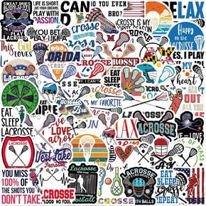 Lacrosse Stickers - Perfect Lacrosse Stickers for Men, Lacrosse Lovers, Women, Kids Work Great On Water Bottles, A Laptop, Car Decal, Or As Party Favors (Lacrosse)