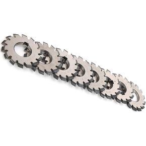 Involute Gear Milling Cutter, 8Pcs Involute Gear Milling Cutter Set, High Speed Steel Cutting Tools 14.5 55mm 22mm for, involute gear cutters involute gear cutters 8pcs gear cutter in Saudi Arabia
