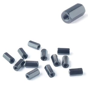 12pcs M3*27mm Hex Aluminum Standoff Spacer Column Length 27mm,10-35mm Avaiable for Racing Drone FPV Quadcopter Multirotors DIY Frame,Black Color