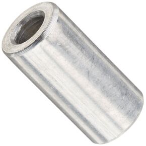 Small Parts 371210RSA Round Spacer, Aluminum, Plain Finish, #10 Screw Size, 3/8" OD, 0.192" ID, 3/4" Length (Pack of 10)