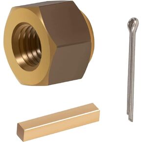 Brass Prop Nut Kit 5008 Nut 1" & 1-1/8" Shaft Size 3/4-10 Thread fit for Inboard Ski, Surf Wakeboard Boats