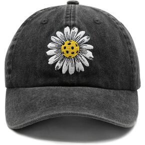 Kids Pickleball Hat for Toddler Girls Ages 2-8, Embroidered Adjustable Vintage Washed Baseball Cap