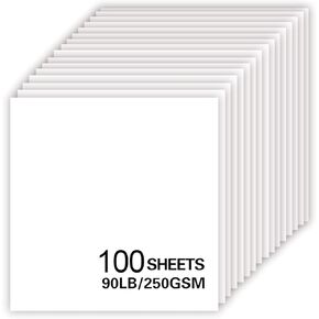 100 ورقة من ورق البطاقات السوداء، 12 × 12 بطاقة من أجل Cricut، ورق بناء سميك لصنع البطاقات، سجل القصاصات، الحرف اليدوية 90 رطل / 250 جرامًا للمتر المربع in Kuwait