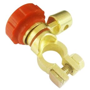Battery Master Disconnect Cut Off Switch, 360 Degree Top Post Battery Kill Switch, 6V 12V 24V Negative Post Marine Boat Car RV Battery Saver, Car Battery Power Shut Off Isolator (Red)