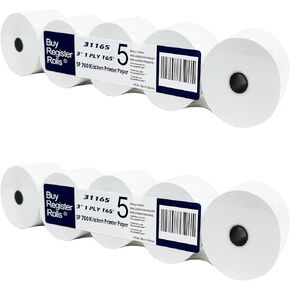 Star SP700 Kitchen Printer Paper (2 Packs of 5 Rolls each) 3" x 165' 1-Ply Bond Receipt 10 Rolls for POS Cash Register Point of Service Printer Paper Also works for M188B, TMU220
