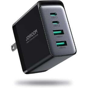 JOYROOM 67W USB C Charger Block, 4-Port Foldable GaN Wall Fast Charger Adapter Compact for iPhone 15/14/13 Pro Max, MacBook Pro/Air, iPad Pro/Air, Galaxy, Dell XPS, Pixel 7, Google Pixelbook