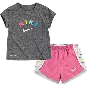 Nike Taped T-Shirt and Shorts Set Girls Active Shirts & Tees