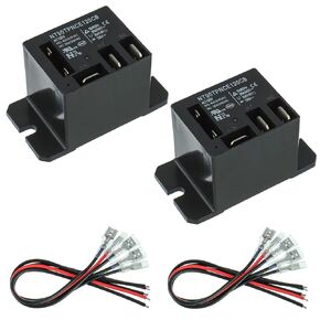 NT90-AC220-10X Power Relay AC 220V Coil 120 VAC 30A 40A SPDT(1NO 1NC) with Flange Mounting and 10 Quick Connect Terminals Wires Mini Relay(Pack of 2pcs)