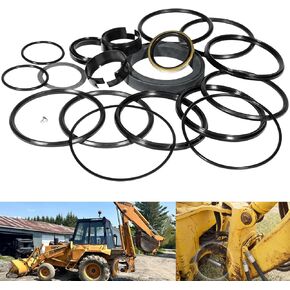 Rebuild/Repair Seal Kit for Case 580CK Model 33 Backhoe Swing Cylinder 1966-1971 with Snap-In/Press-In Wiper (1 Set)