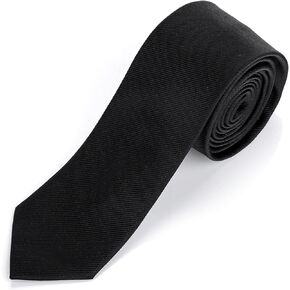 Yolev Black Tie Men's Ties Solid Uniform Pre-tied Adjustable Neck Strap Tie for Wedding Graduation School Uniforms