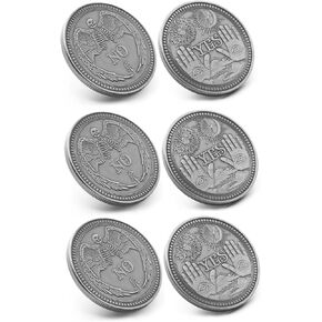 6/Pack Yes No Challenge Coin Bulk Decision Maker Divination Collector's Medallion Souvenir Divination Flip Coin Lucky Metal Coins Party Game Supplies Silver