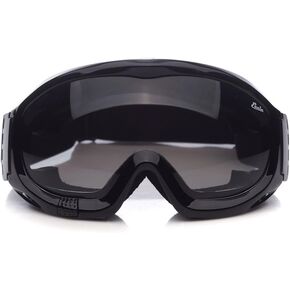 Over The Glasses(OTG) Riding Goggles with Adjustable Elastic Headband Extrude Sponge Liner Suitable for Wear Glasses Or Normal Vision (Light Grey)