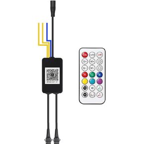 Controller Replace Control Box for Dreamcolor Chasing 8/10/12/16Pods LED Rock Lights with APP/RF Remote Control and Brake/Turn Signals Function