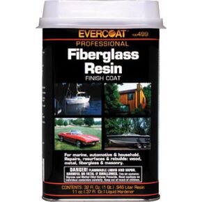 Evercoat Fiberglass Auto Resin - Waterproof & Impact-Resistant Formula - 32 Fl Oz