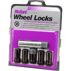 McGard 25540BK Black (1/2"-20 Thread Size) Tuner Style Cone Seat Wheel Lock, (Set of 5)