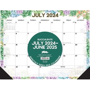 Willow Creek Press Succulents Academic يوليو 2024 - يونيو 2025 22 × 17 بوصة تقويم مكتبي شهري كبير، لوحة مكتب أو تقويم حائط in Saudi Arabia