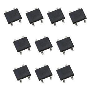 10PCS Rectifier Bridge Stack SMD B107 Bridge Rectifier Diode Electronic Silicon Diode 4 Pin Single Phase Diode Rectifier Bridge Suitable for Printed Circuit Boards