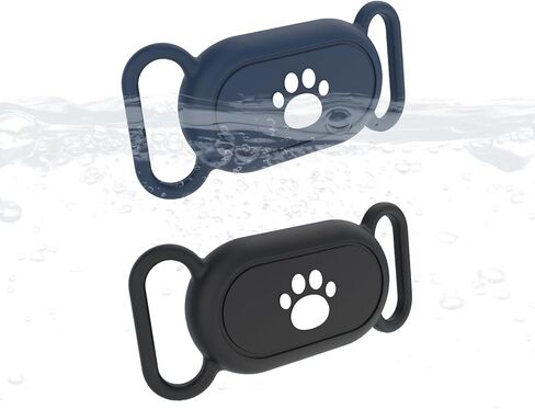 (2 Packs) Protective Cases Waterproof for Samsung Galaxy SmartTags 2,Doweiss Silicon Rubber Protective Cover Anti-Scratch for Pet Collars Fit for Galaxy SmartTags 2 Waterproof (Black + Army Green) in Saudi Arabia
