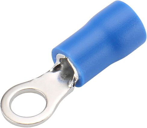 Baomain Ring Terminals Connector Stud Size #8 RV2-4S AWG 16-14 Blue Cap Insulated (1000PCS) in Saudi Arabia