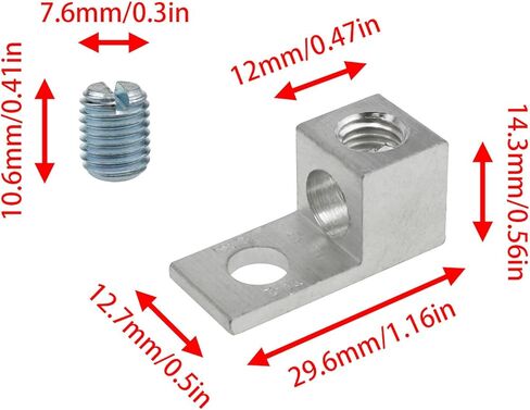 Mechanical Lug 2AWG TA-2 1B2U 1-Hole Aluminum Terminal Mechanical Lugs 6PCS in Saudi Arabia